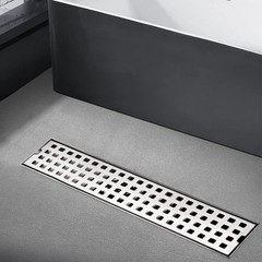 30cm Shower Channel Stainless Steel Drain Channel Floor Drain, Self Cleaning Siphon with…