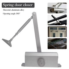 2 Pack 65-85 Kgs Size4 Commercial Door Closer Silver Aluminium Alloy Heavy Duty