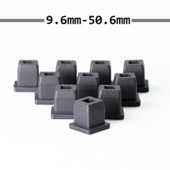 Black Square Silicone Plugs Blanking End Cap Pipe Tube Insert Bung 9.6mm-50.6mm