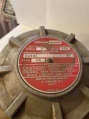 CROUSE-HINDS GUB01 YPE NX EXPLOSION PROOF JUNCTION ENCLOSURE (BS-1030)
