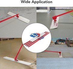36/48 Inch Concrete Bull Float Kit, Aluminum Alloy 4 Handles w/ Carrying Bag