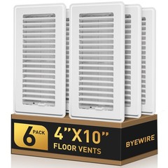 4×10 Floor Register White, Floor Vent Covers for Home Floor, Sidewall, Heavy …