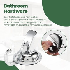 1X (Heavy Duty Type Vacuum Suction Cup Hooks (2 Pack), For Organizing 4426