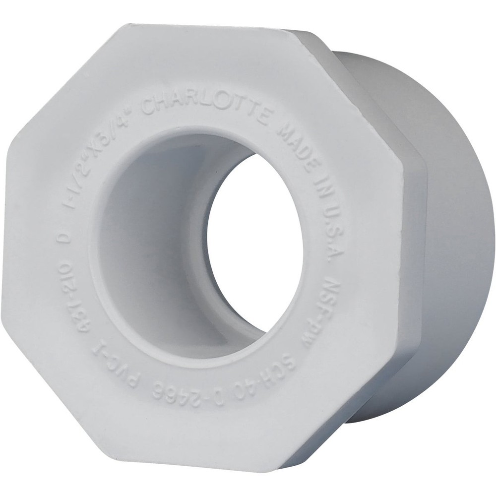 Charlotte Pipe 1-1/2 In. SPG x 3/4 In. Slip Schedule 40 PVC Bushing Pack of 25