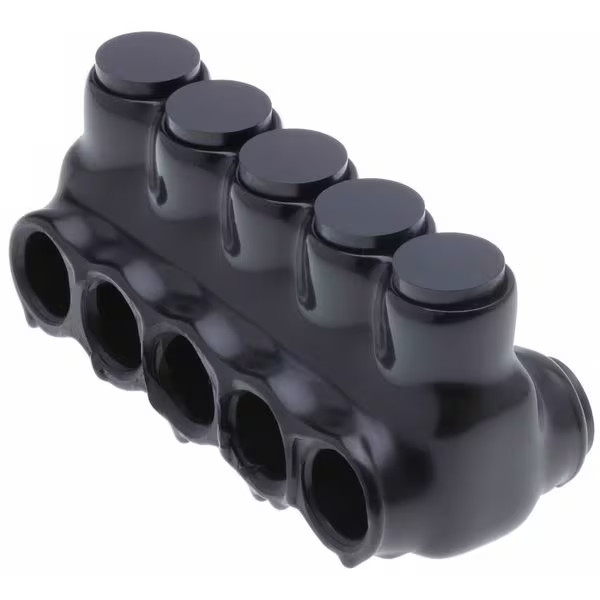 Polaris Wire Connector, 5 Port, Black, Plastisol Insulation IPLD2-5B Polaris
