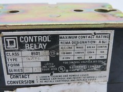 Square D 8501-L040 Relay 1NC 3NO 110-120V 50/60HZ