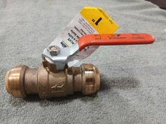 SHARKBITE 1″ Ball-Valve ON-OFF RATED 200 Psi Brass PushOn Fitment No Glue Needed