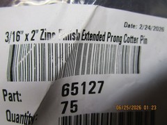 3/16″ x 2″ Zinc Finish Extended Prong Cotter Pin QTY 75