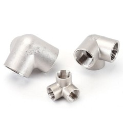 BSP 1/2″ 3/4″ 1″ Stainless Steel Female 3-Way Elbow Connector Tee Pipe Fittings