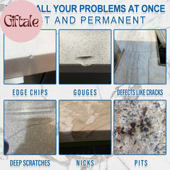 White Quartz Countertop Repair Kit Chip Crack Edge Fix Quick Drying