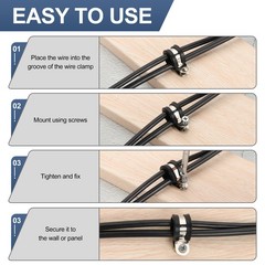50Pcs 1/2″ Cable Clamps Stainless Steel Conduit Clamp Cable Rigid Pipe Strap