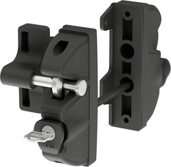 Key Lockable 2 Way Gate Latch,Key Operates on Both Sides of Gate,2 Sided Gate Fe