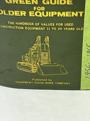 Vintage Construction Equipment Green Guide for Older Equipment Binder 1956-65