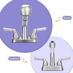 Utility Sink Faucet,Universal Laundry Tub ABS Plastic Faucet with Chrome