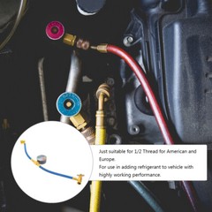 1PC WINOMO Air Conditioning Refrigerant Charging Hose with Gauge for Car