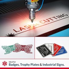 4PCS 12×8″ Laser Engraving Plastic Sheets Mirror Silver ABS Two-Color Sign Blank