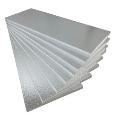 Garage Door Insulation Kit, White EPS Foam Panels, 8 Pack, 1.25x20x54 In.