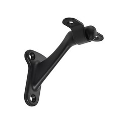 khtumeware 6 Pack 3 Inch Matte Black Hand Rail Bracket Heavy Duty Hardware for S