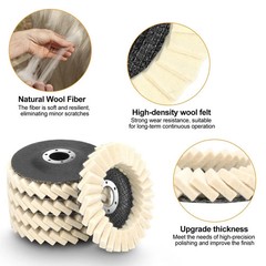 4.5″ Flap Discs & Wool Polishing Wheel Kit Zirconia Grinding Buffing Set