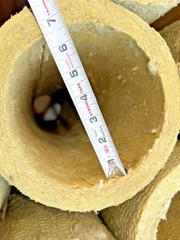 Box of 7 qty Rockwool Mineral Wool Pipe Insulation 6″ ID X 1″ 39″ Free Ship