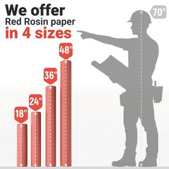 Heavy-Duty 7 Mil Red Rosin Paper Roll 36″ x 1992″ – Floor Protection for Paint &