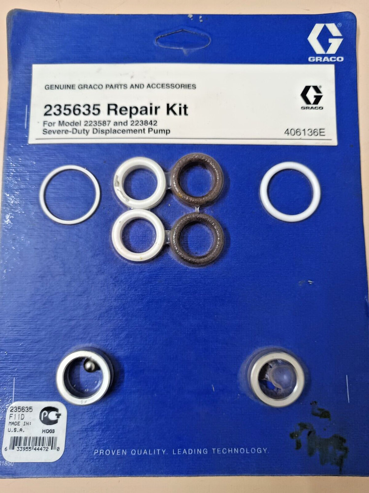Graco 235635 Repair Kit For President LOwer pump 30:1 Graco 235635 Repair Kit