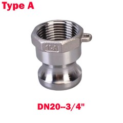 3/4″ DN20 304 Stainless Steel DN15 Homebrew Camlock Fitting Hose Adapter US