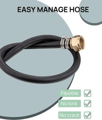 2.4 ft Mop Sink Hose with 3/4″ Male Thread – Commercial Floor Sink Replacement