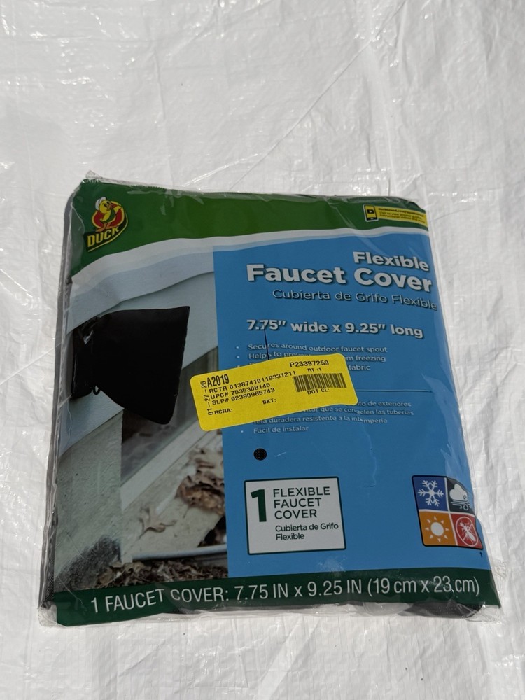 Duck Flexible Insulated Soft Faucet Cover 7.5” Wide X 8.75” Long New