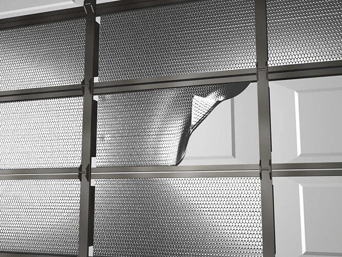 GARAGE DOOR REFLECTIVE INSULATION KIT PEEL AND STICK: 1 PANEL (24 X 4′)(6MM R8)