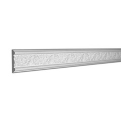 3in H x 1/2in Proj, Primed White Polymer Panel Moulding, 94-1/2in Long Pro Pack,