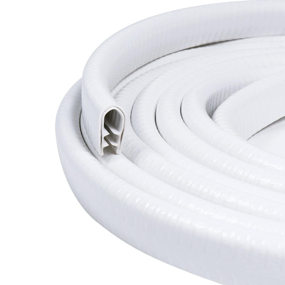 Edge Trim White U-Channel Rubber Trim Edge with Steel 1/2″ X 3/8″ – Fit Gap 3…