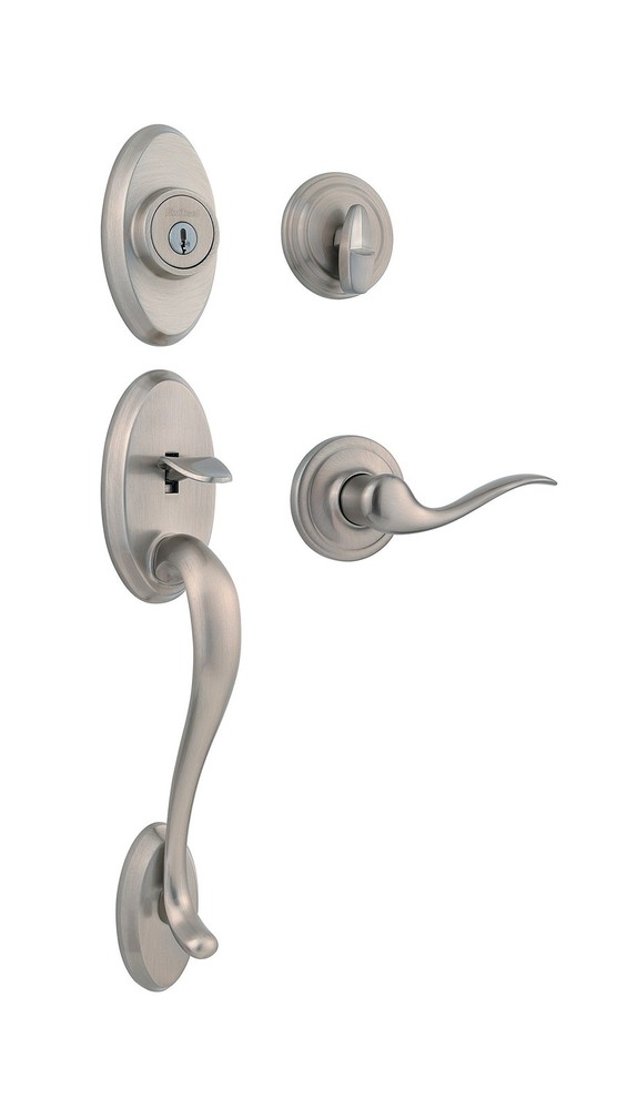 Kwikset Shelburne Front Door Lock Handle and Deadbolt Set, Entry Handleset Ex…