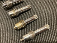lot of 34 Faucet Stem lot Chrome Plated brass 19 Spline 3.4″ and 2.1″