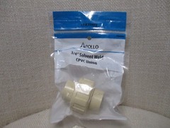 Apollo 3/4 in. x 3/4 in. CPVC CTS x CTS Union Solvent Weld New