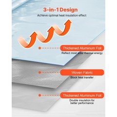 Uimoso Double Reflective Insulation Roll Perforated Radiant Barrier 48in x 250ft