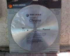 NEW NOS BLACK & DECKER 10″ CONTRACTORS CHROME PLATED SAW BLADE 73-264 PLYWOOD