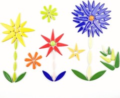 Btmiey 1.1Lb Water Drop Petal Leaves Ceramic Mosaic Tiles For Diy