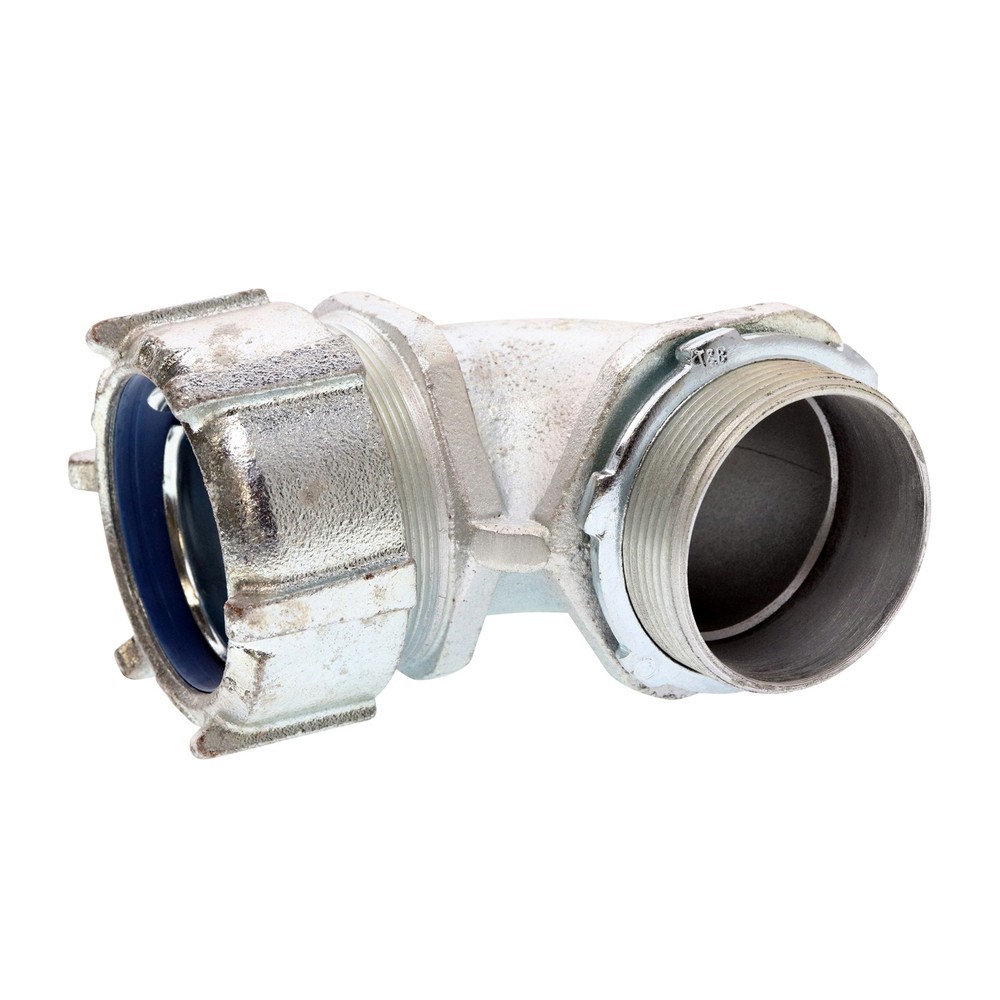 THOMAS & BETTS 5257 INSULATED LIQUID-TIGHT FLEXIBLE METAL CONNECTOR, 90°, 2″