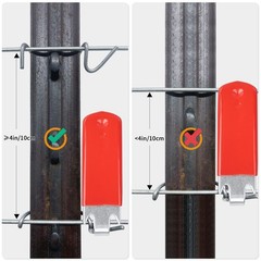 Jikbeed T-Post Clip Tool: Fence Wire Twisting and Fencing Tool with 2Pcs, Red