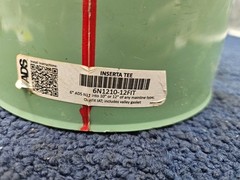ADS 6N1210-12FIT Insert Tee 6″ Plain End Bell & Spigot Bell PVC/Rubber/Steel