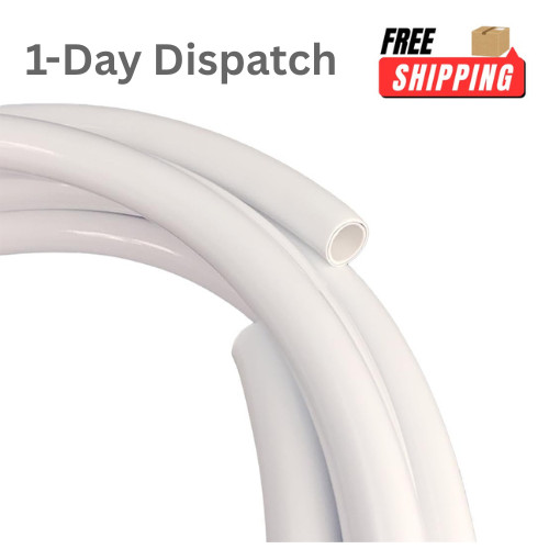 Fabiacci 16ft Flexible PVC Pipe 16mm White for Floral Crafts