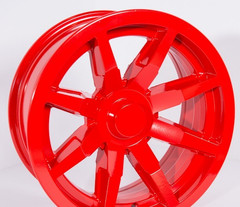 Flam Red powder coating powder High Gloss by Remcoat 1 lb 85% Gloss