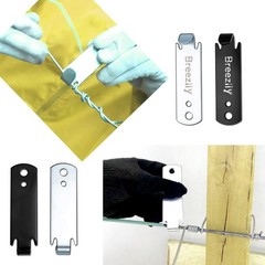 Breezliy Fence Wire Twister for T Post Clips, Barb Black-2pcs