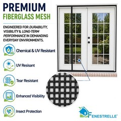 Fenestrelle Magnetic Screen Door for Fits Size 70″ x 79″, White Trim