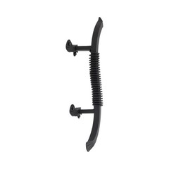 Pair of Twisted Crimped End Cast Iron Entrance Door Pull Handles 15 Inch