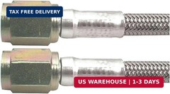 Allstar Performance AN Hose Assembly, 18 in Long, 3 AN Hose, 3 AN Straight Femal