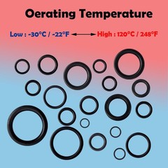ZDBB 32 Size 1540 Pcs O Rings Assortment Kit Metric Nitrile Rubber black