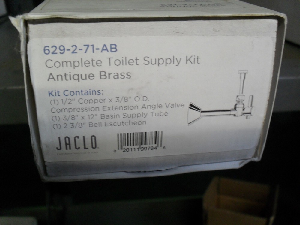 Jaclo 629-2-71-AB 1/2″ C x 3/8″ Od QT Angle Valve Toilet supply 12″ Antique Bras