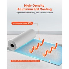 Uimoso Reflective Insulation Roll for Garage Doors, 24in x 18ft Heat Barrier